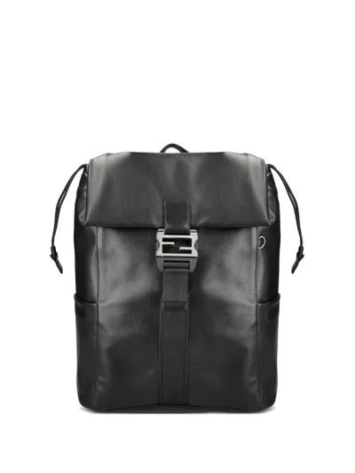 Fendi Flap Backpack In Black