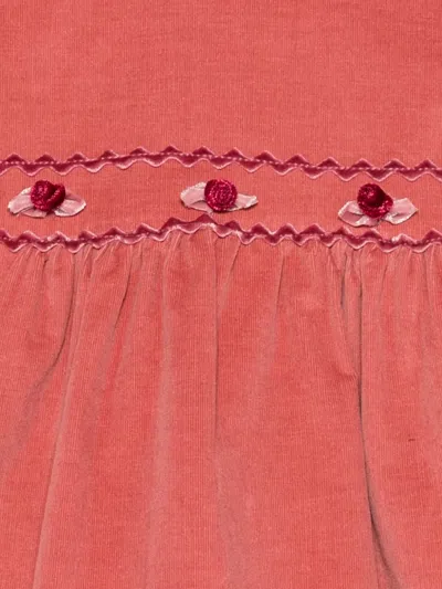 Mariella Ferrari Short-sleeved Embroidered Dress In Red