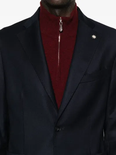 Manuel Ritz Wool Blazer In Black