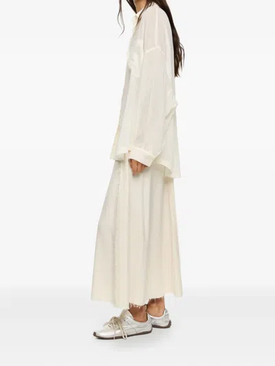 Bimba Y Lola Flared A-line Midi Skirt In Neutral