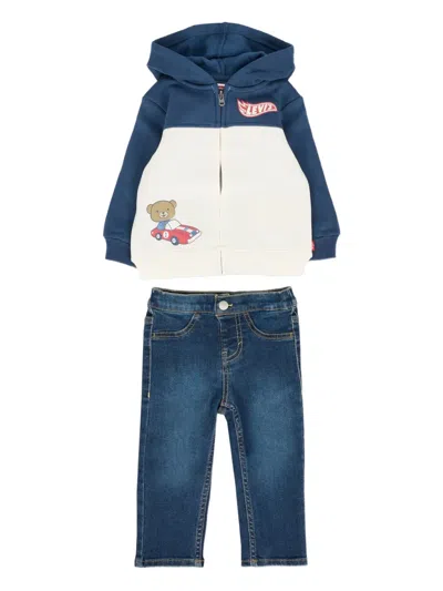 Levi's Logo-motif Trousers Set (set Of Three) In Blue