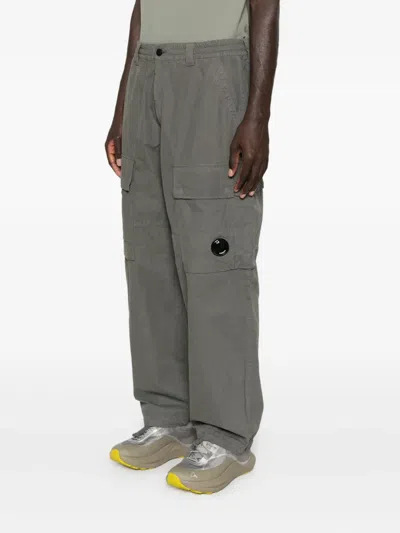 C.p. Company Cotton Trousers In Gray