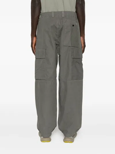 C.p. Company Cotton Trousers In Gray