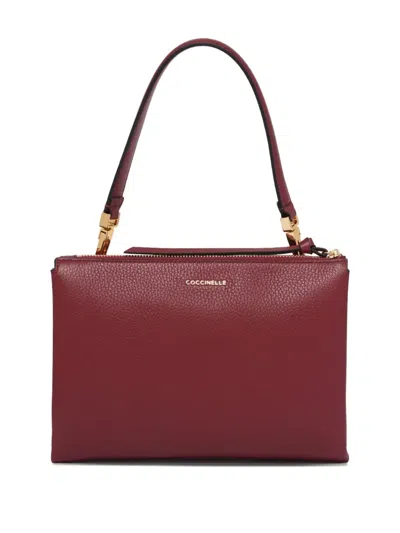 Coccinelle Arlettis Tote Bag In Burgundy