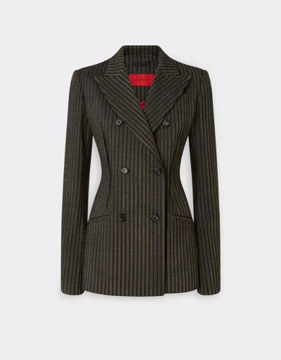 Ferrari Pinstripe Wool Blazer In Gray