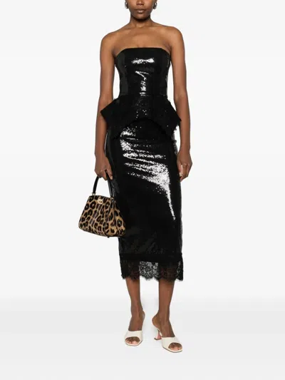 亮片束腰伞摆上衣