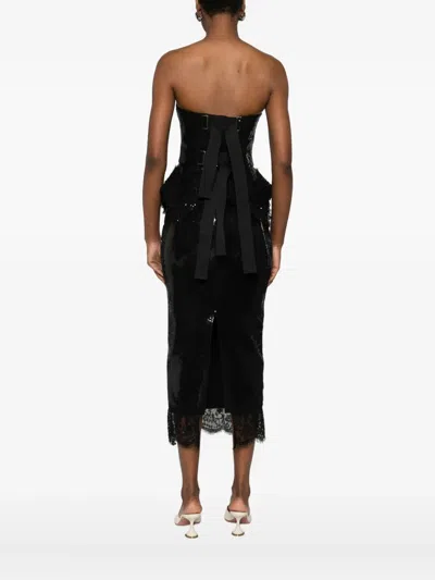 亮片束腰伞摆上衣