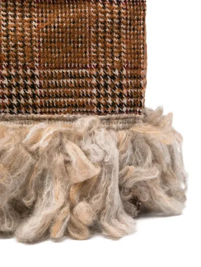 格纹流苏托特包