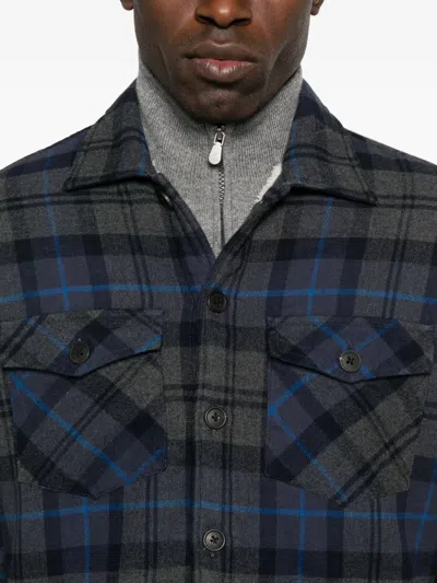 Alley Docks 963 Plaid Shirt In Blue