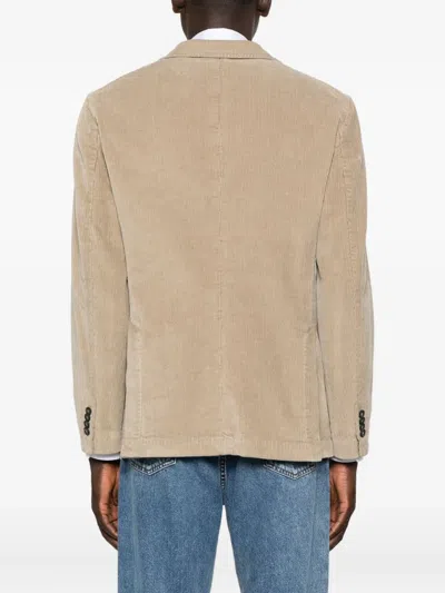 Manuel Ritz Nuvola Corduroy Blazer In Neutral