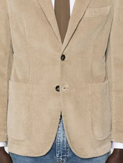 Manuel Ritz Nuvola Corduroy Blazer In Neutral