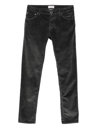 Jacob Cohen Tailored Straight Leg Trousers With Clean Lines In Gray