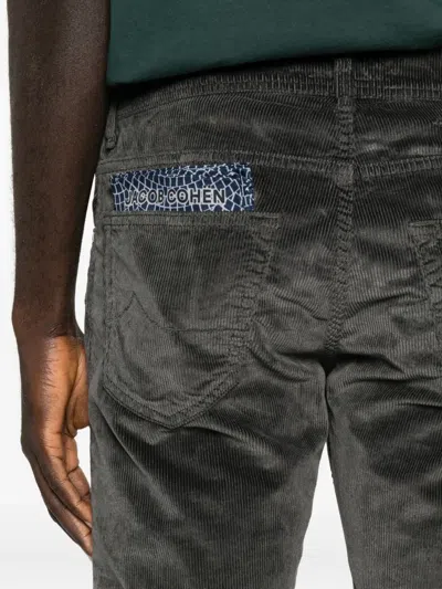Jacob Cohen Tailored Straight Leg Trousers With Clean Lines In Gray