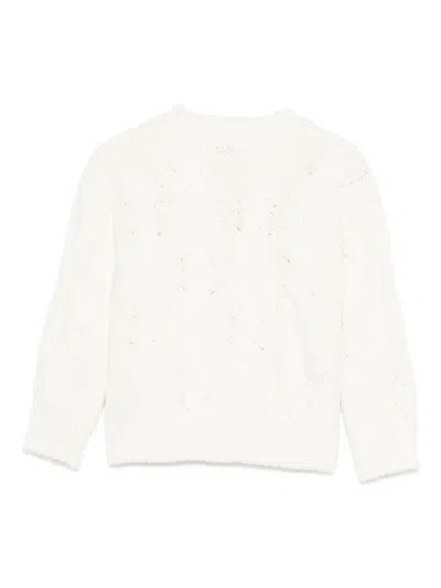 Il Gufo Cable-knit Jumper In White