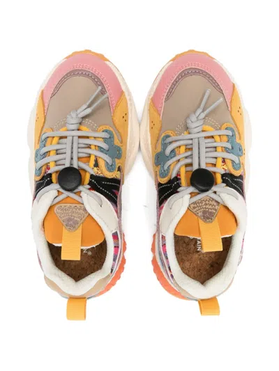 Flower Mountain Panelled Sneakers In Neutral