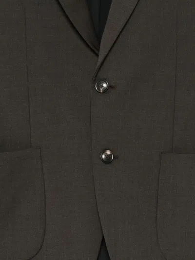 Rrd Structured Brown Jacket With Classic Silhouette In Gray