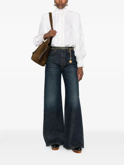 荷叶边提花罩衫