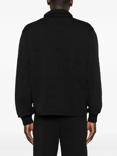 Gcds Cotton Zip-up Jacket In Black