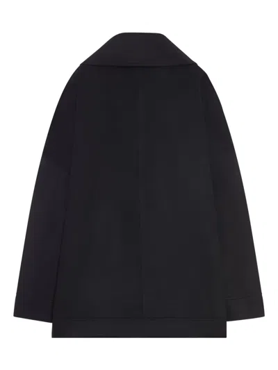 Totême Double Oversized Wool Blend Jacket In Black