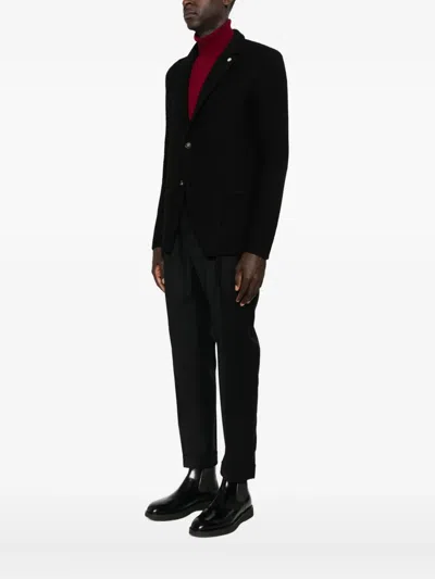 Manuel Ritz Single-breasted Blazer In Black