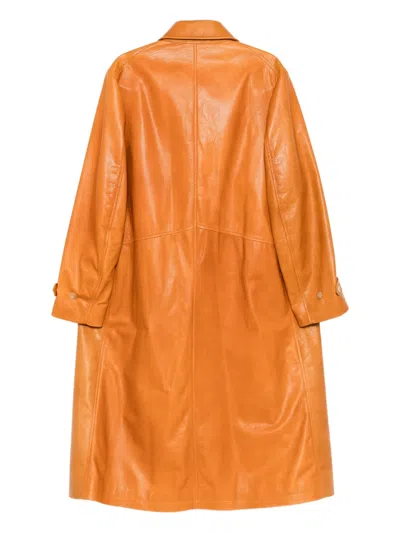 Bode Continental Coat In Orange
