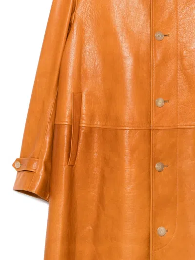 Bode Continental Coat In Orange