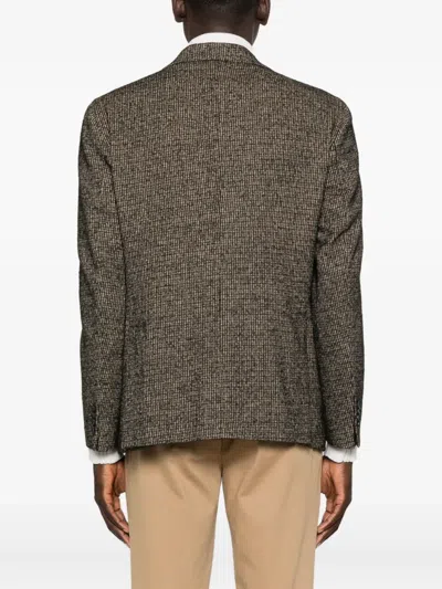 Manuel Ritz Single-breasted Blazer In Brown