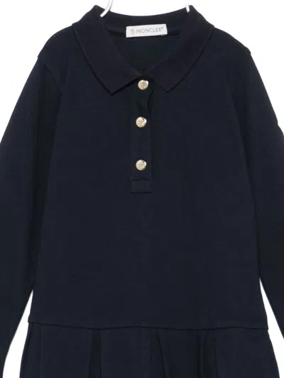Moncler Long-sleeved Skirt In Blue
