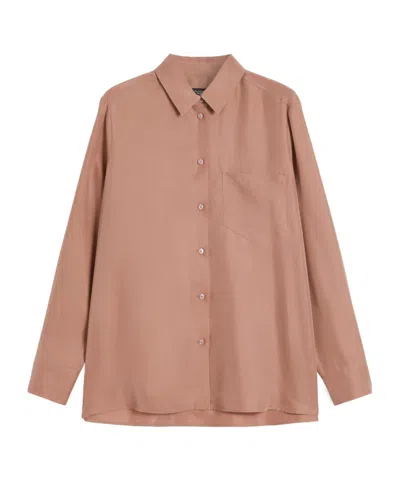 Weekend Max Mara Patch-pocket Shirt In Brown