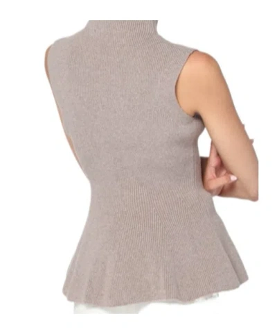 Rohe Sculptural Sleeveless Knitted Top Taupe Melange In Neutral