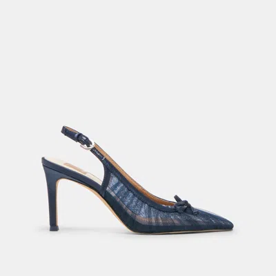 Dolce Vita Yela Heels Navy Tulle In Blue