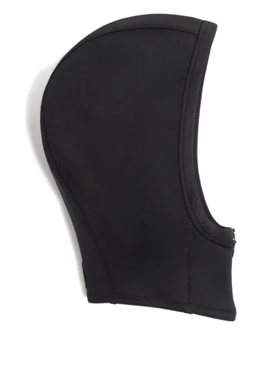 Valentino Vlogo Signature Knit Hoodie With Zip In Black