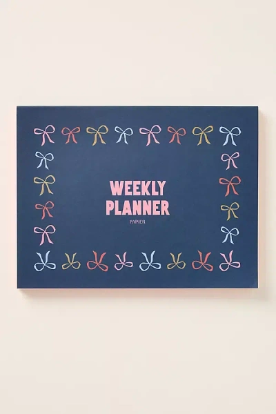 Papier X Anthropologie Weekly Planner Notepad In Blue