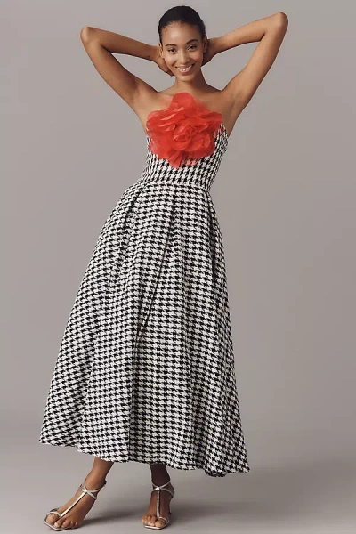 Mac Duggal 37068 A Line 3d Floral Midi Length Dress In Multi