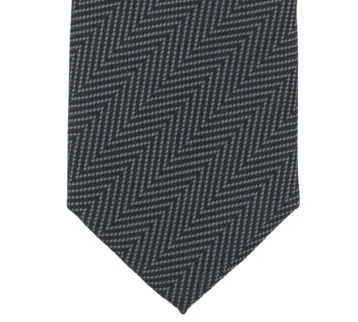 Alfani Men's Dune Herringbone-pattern Tie, Macy's Exclusive In Black
