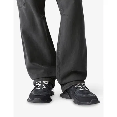 Axel Arigato Mens  Eris Leather And Suede Trainers In Black