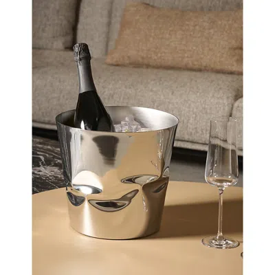 Alessi Compressioni Stainless-steel Wine Cooler 24cm In Silver