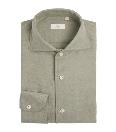 100hands Cotton-cashmere Shirt In Green