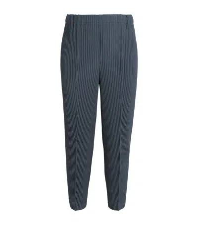 Issey Miyake Pleated Compleat Straight Trousers In Blue