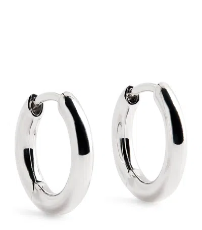Tom Wood Small Sterling Silver Hoop Earrings In Silver