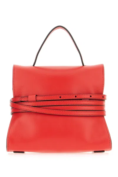 Moschino Small Structured Handbag Top Handle In Red