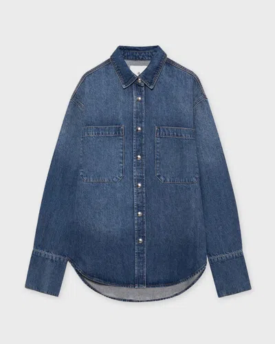 Anine Bing Dante Denim Jacket In Blue