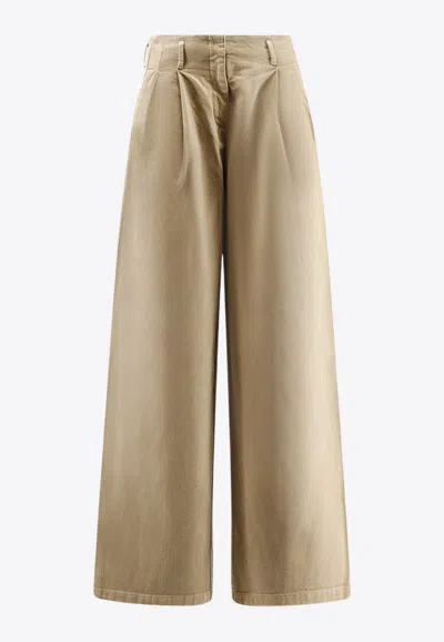 Golden Goose Db Wide-leg Tailored Pants In Neutral