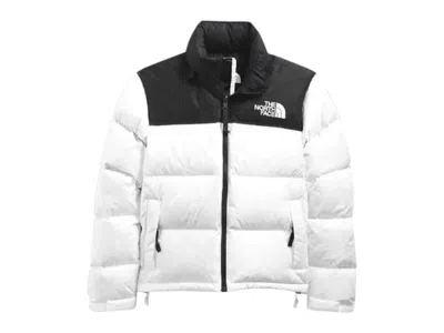 Pre-owned The North Face Women's 1996 Retro Nuptse 700 Fill Packable Jacket In White Dune/tnf Black