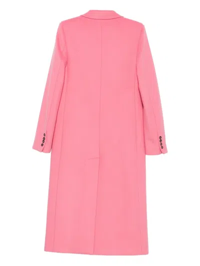 Manuel Ritz Buttoned Wool-blend Coat In Pink