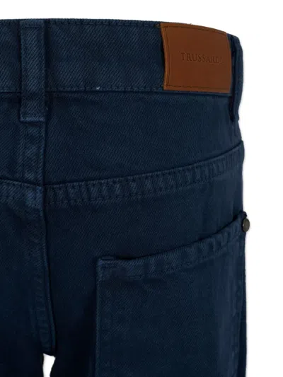 Trussardi Junior Pocket Trousers In Blue