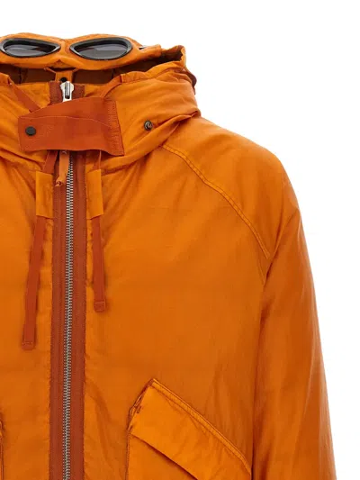 C.p. Company Goggle Hood Mountain Parka In Orange