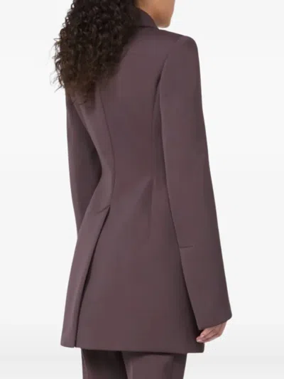 Sportmax Longline Jacket Structured Shoulders In Purple