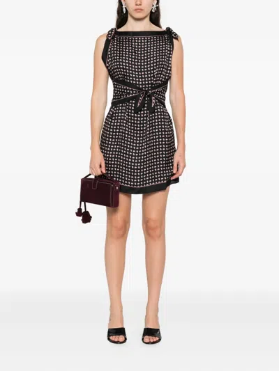 Doen Millane Printed Mini Skirt In Black