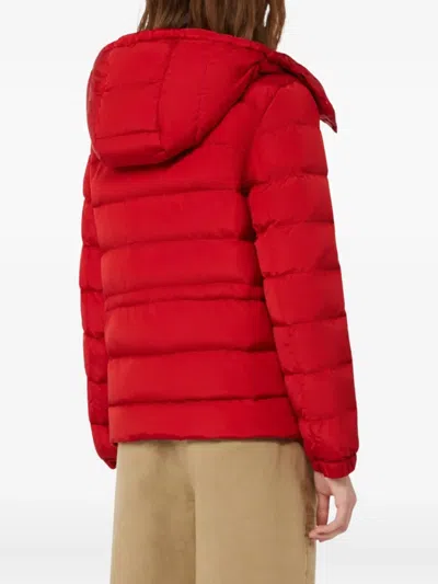 Weekend Max Mara Sax Quilted Down Water Repellent Short Jacket In Red